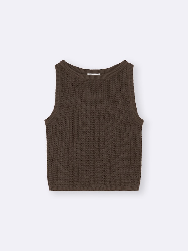 Boat Neck Knitted Tank Top