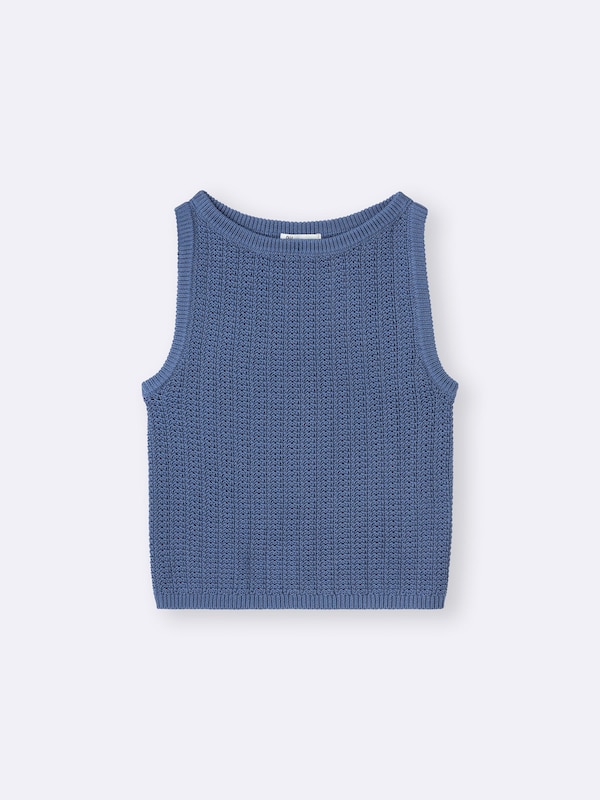 Boat Neck Knitted Tank Top