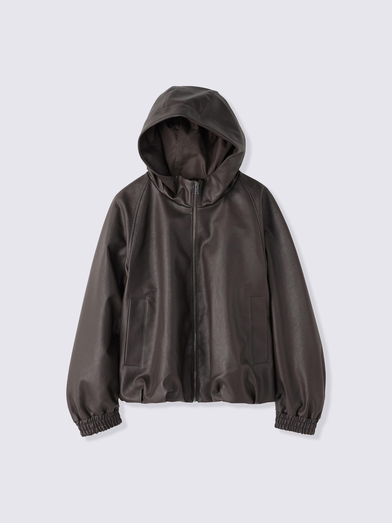 Unisex Faux Leather Balloon Hem Jacket | MN | GU US