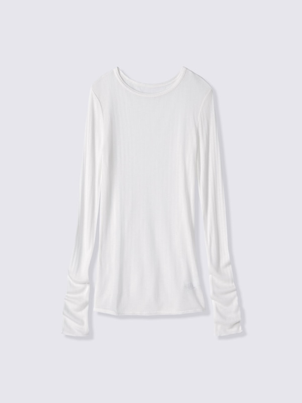 Warm Pointelle Crew Neck T-Shirt | 12 | CZ