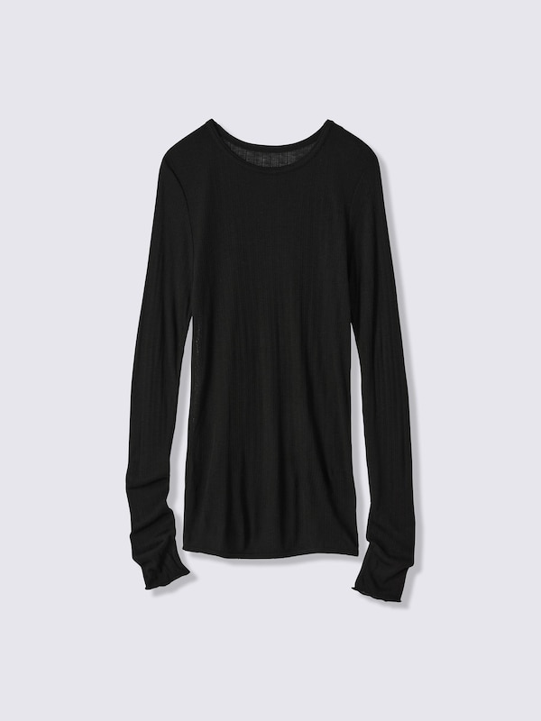 Warm Pointelle Crew Neck T-Shirt | 12 | CZ