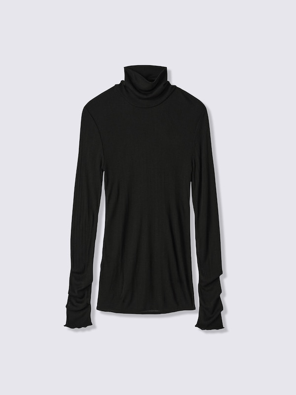 Warm Pointelle Turtleneck T-Shirt | 12 | CZ