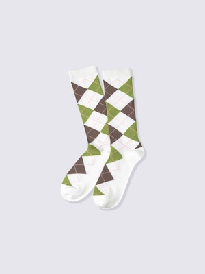 Warm Crew Socks | Argyle | CL