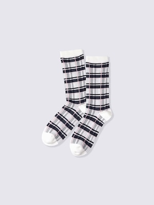 Warm Crew Socks | Checked | CL