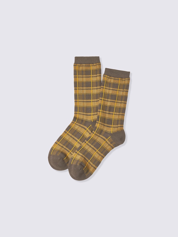 Warm Crew Socks | Checked | CL