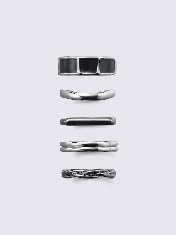 Black & Metal Ring 5-Pack | MN