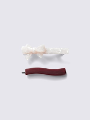Ribbon & Wave Hair Pin 2-Pack | PF