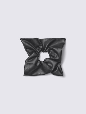Square Faux Leather Scrunchie | MN