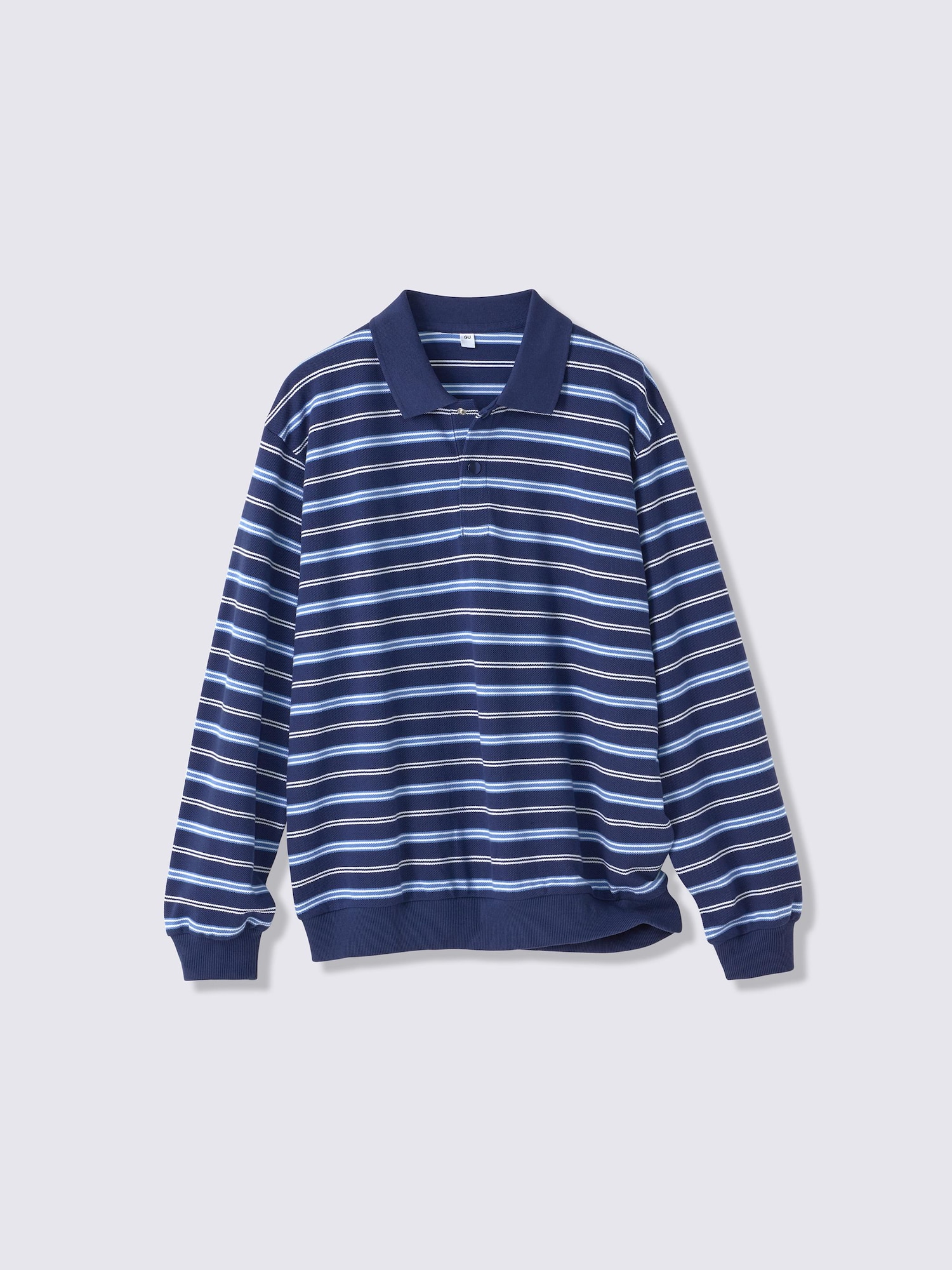 Unisex Pique Oversized Polo Shirt | Long | Stripe | ST | GU US