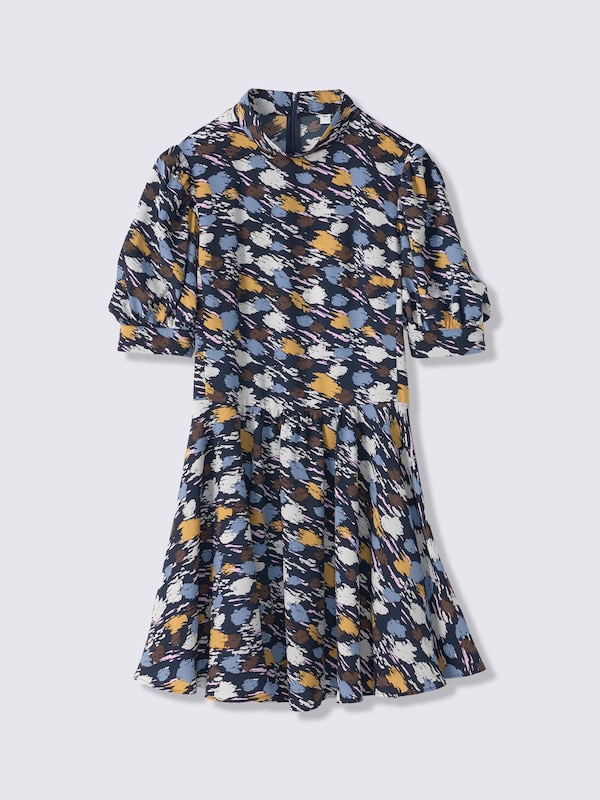 Stand-Up Collar Dress | Halfslv | CL