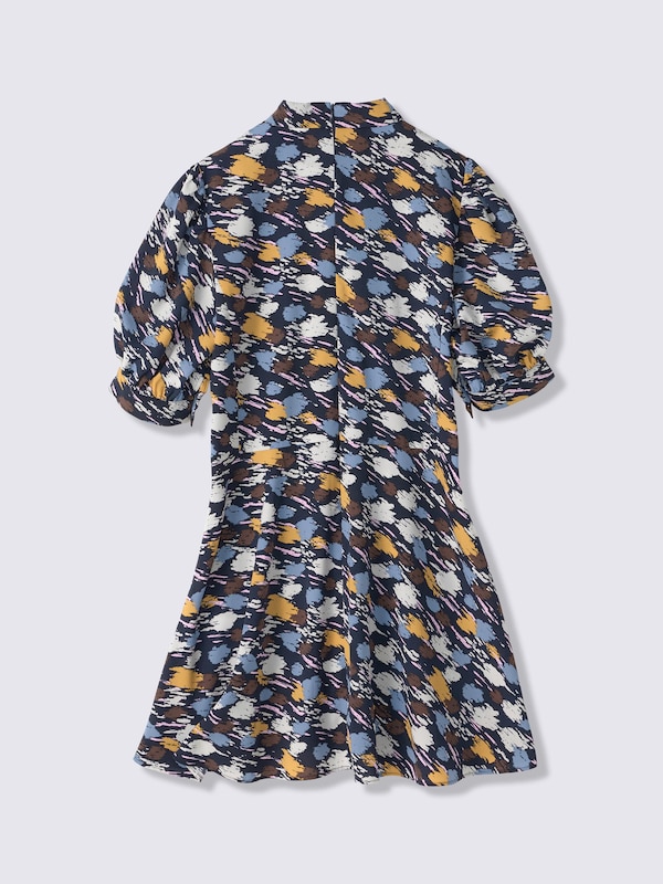 Stand-Up Collar Dress | Halfslv | CL