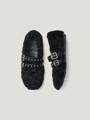 Fluffy Faux Shirring Mary Jane Shoes | by rokh