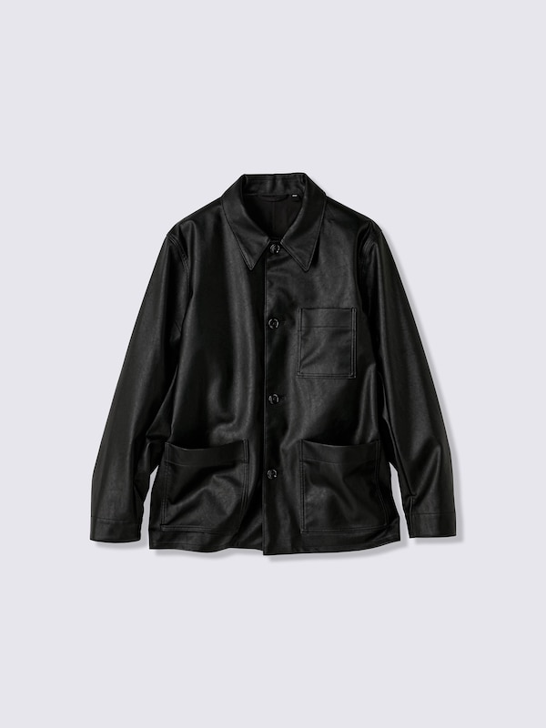 Faux Leather Coverall Jacket | MN