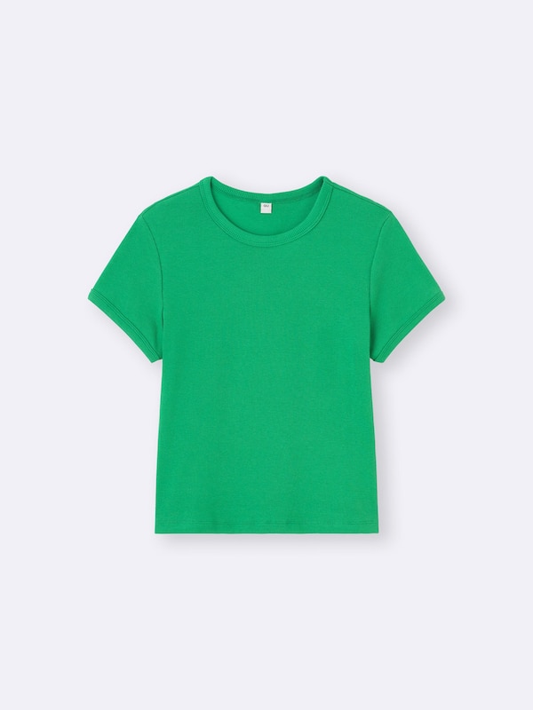 Ribbed Crew Neck T-Shirt