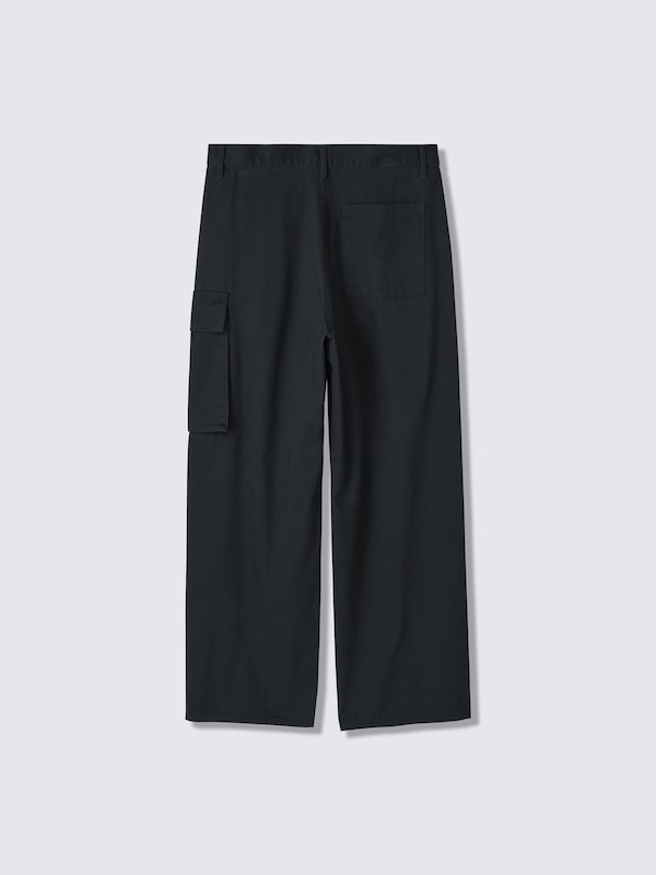 Brushed Cotton Wide Utility Pants | UL