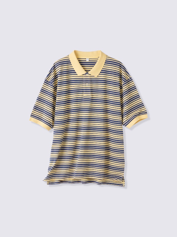 Dry Oversized Polo Shirt Halfslv | Stripe | ST