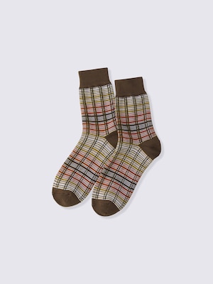 Warm High Ankle Socks | Checked | UL