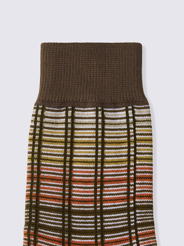 Warm High Ankle Socks | Checked | UL
