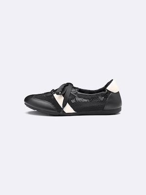 Mesh Gathered Ballet Sneakers