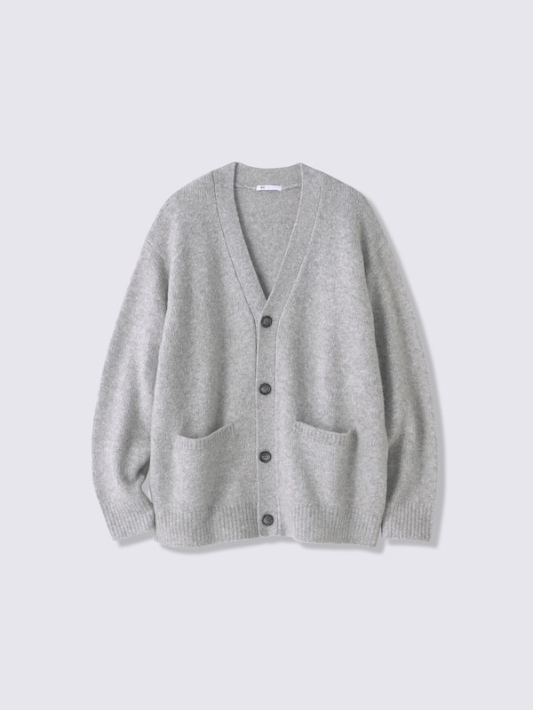 Puffy Touch Knit V Neck Cardigan | CL
