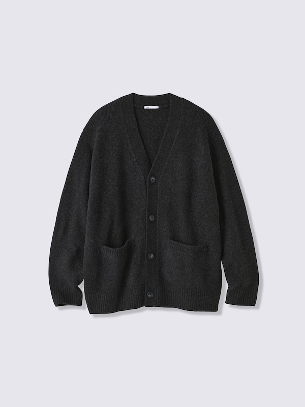 Puffy Touch Knit V Neck Cardigan | CL