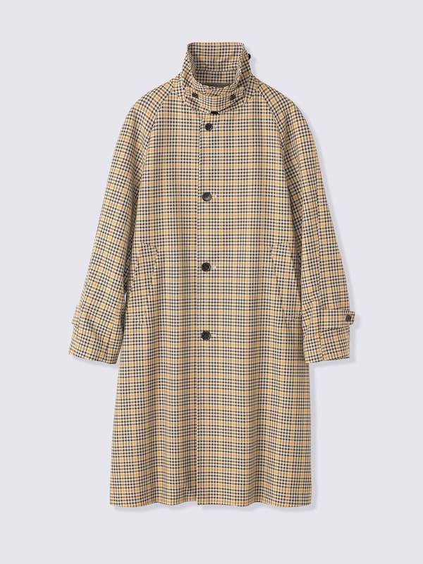 Checked Balmacaan Coat | CL