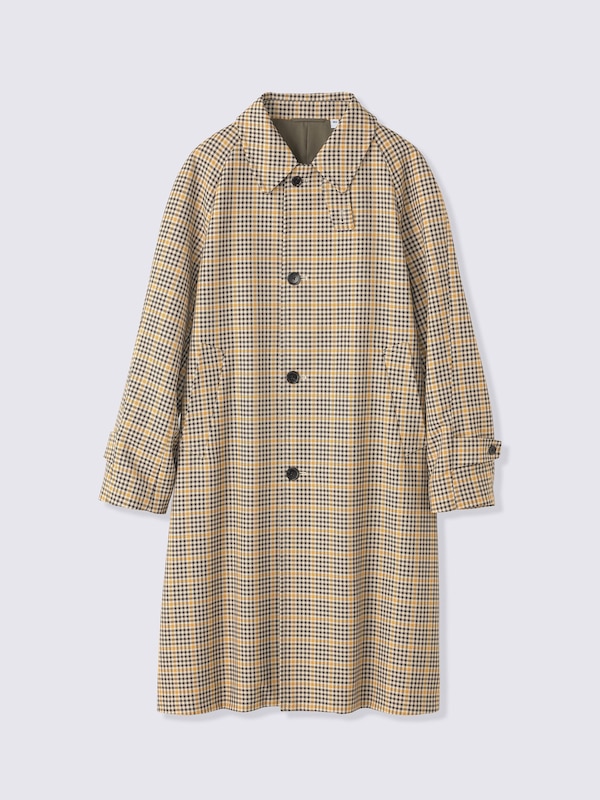 Checked Balmacaan Coat | CL