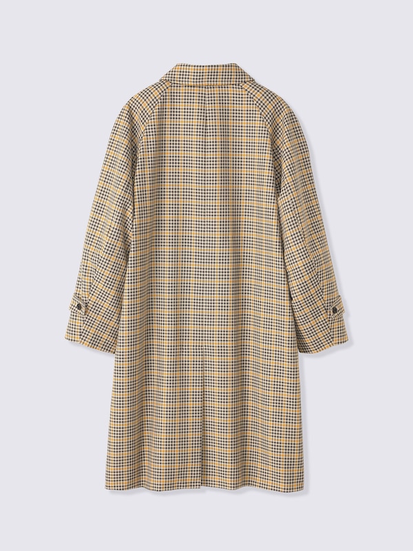 Checked Balmacaan Coat | CL