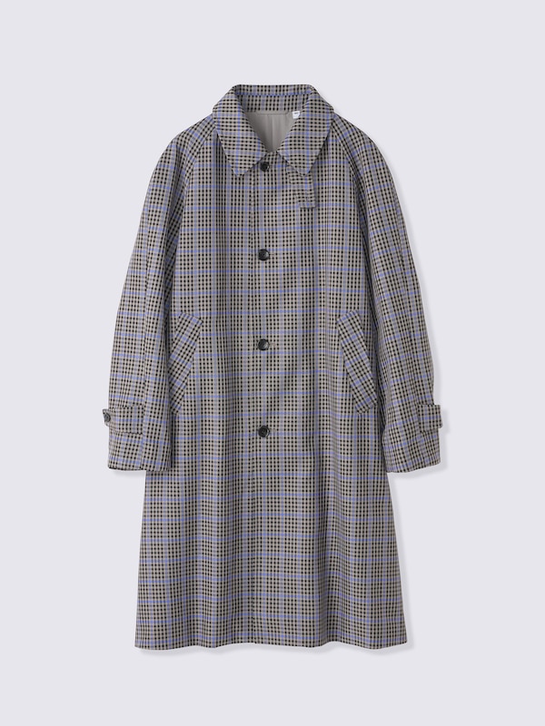 Checked Balmacaan Coat | CL