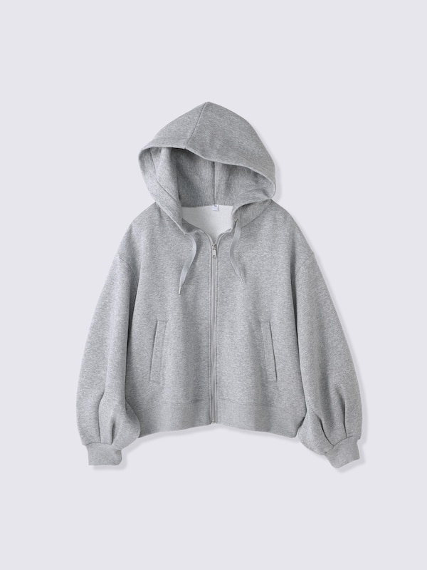 Sweat Balloon Sleeve Full-Zip Hoodie | UL
