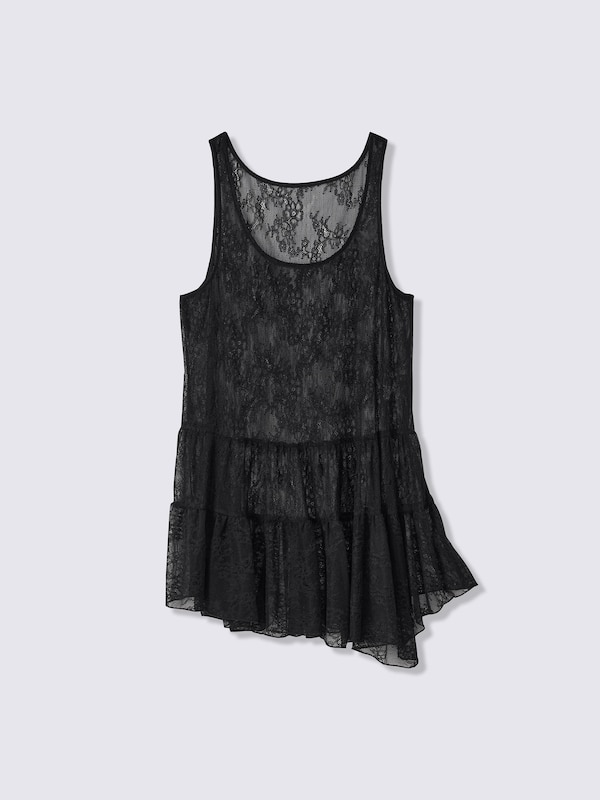 Lace Asymmetric Hem Tunic | Q