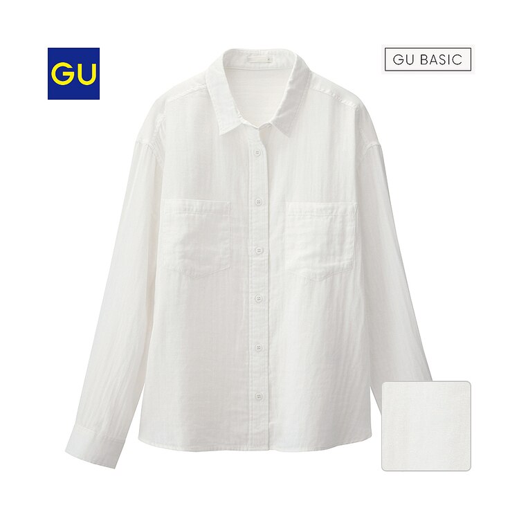 ダブルガーゼシャツ 長袖 Gu ジーユー 公式通販オンラインストア ダブルガーゼシャツ 長袖 Gu ジーユー 公式通販オンラインストア