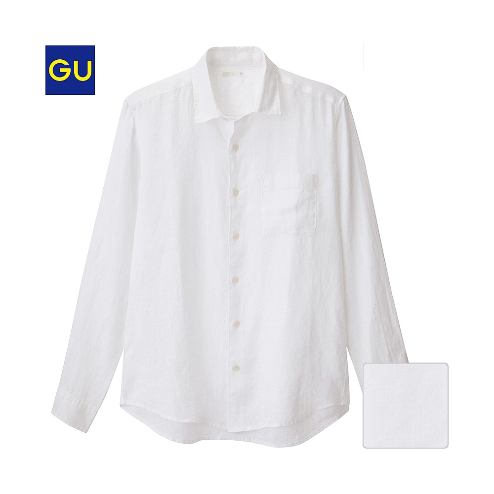 Gu公式 フレンチリネンシャツ 長袖 ファッション通販サイト