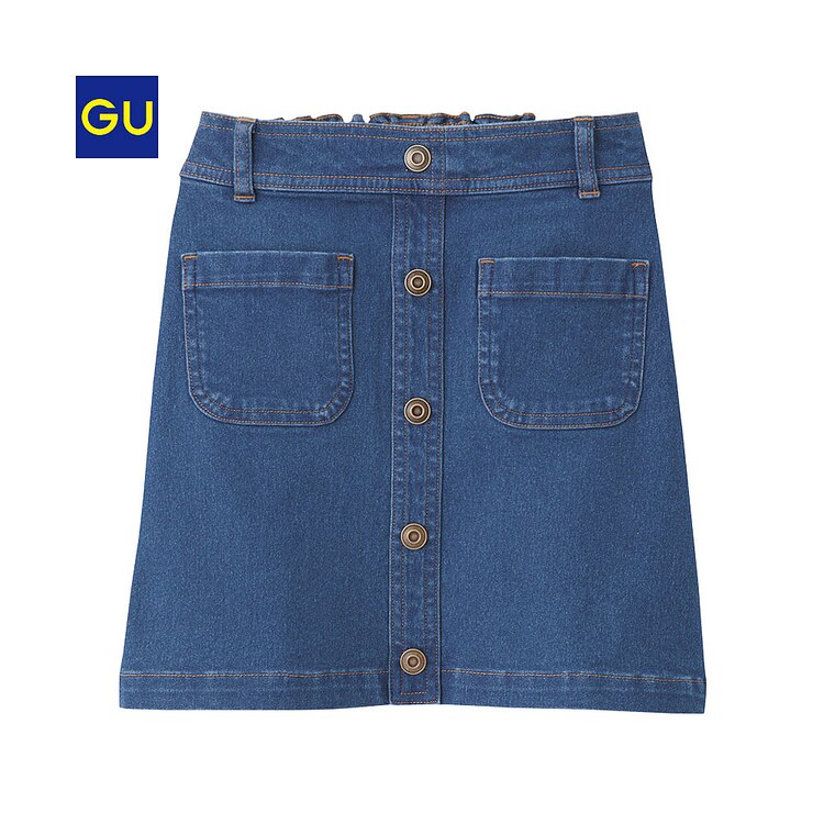 Girls フロントボタンデニムスカート Gu ジーユー 公式通販オンラインストア
