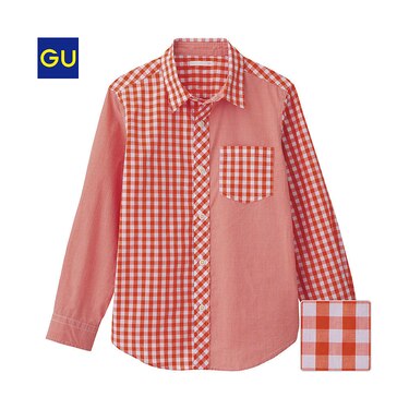 Gu公式 ギンガムチェックシャツ 長袖 ファッション通販サイト