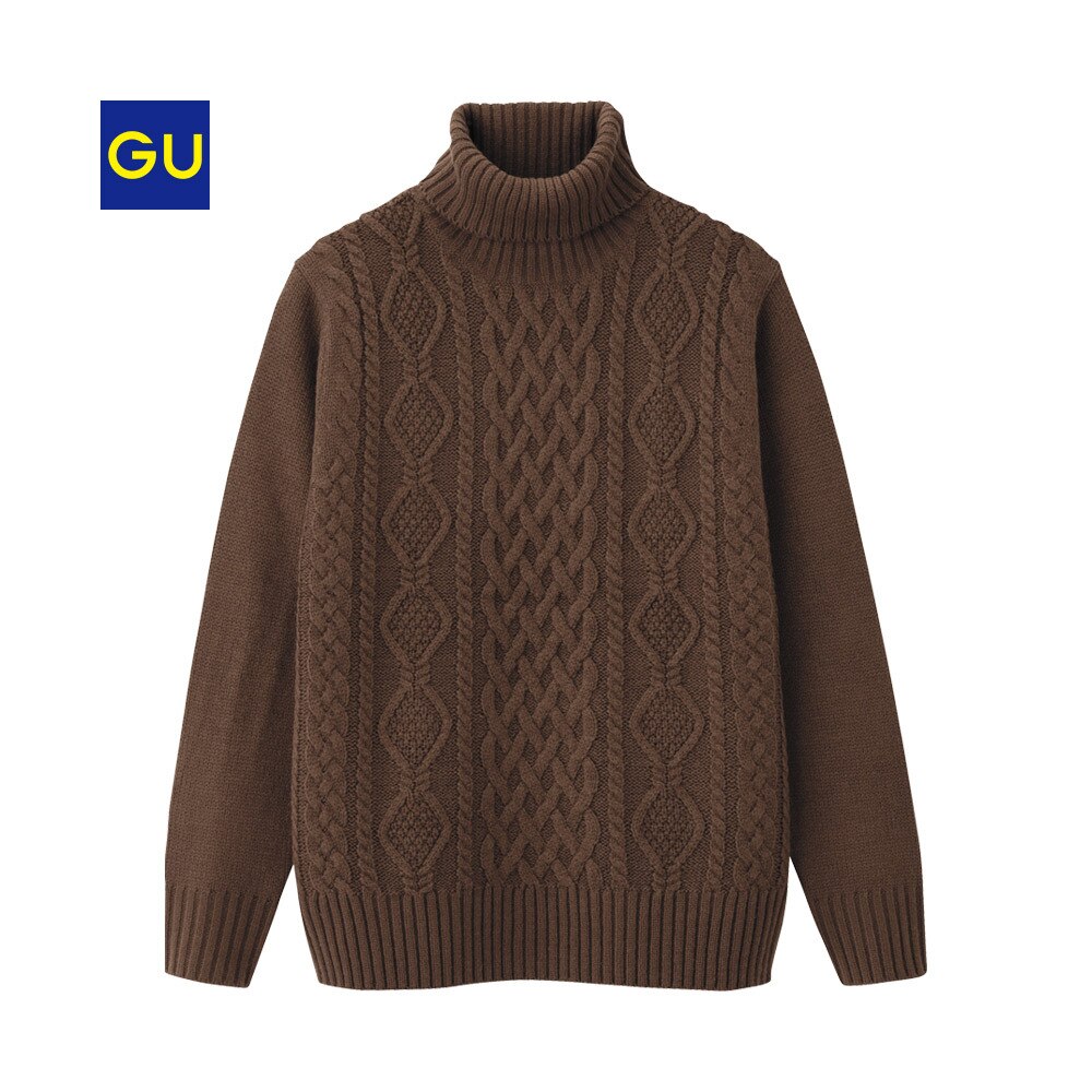 アランケーブルタートルネックセーター 長袖 Gu ジーユー 公式通販オンラインストア