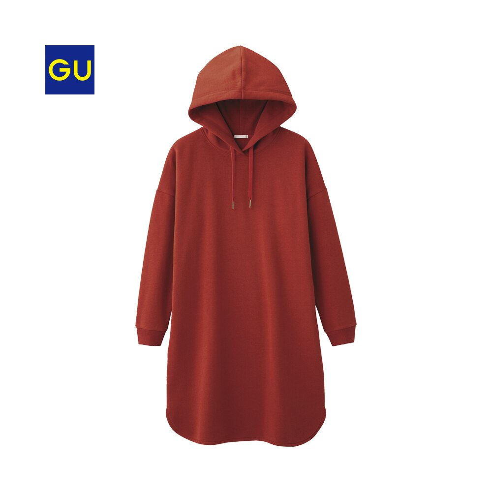 Guのgirls 裏起毛フーディワンピース 長袖 Stylehint