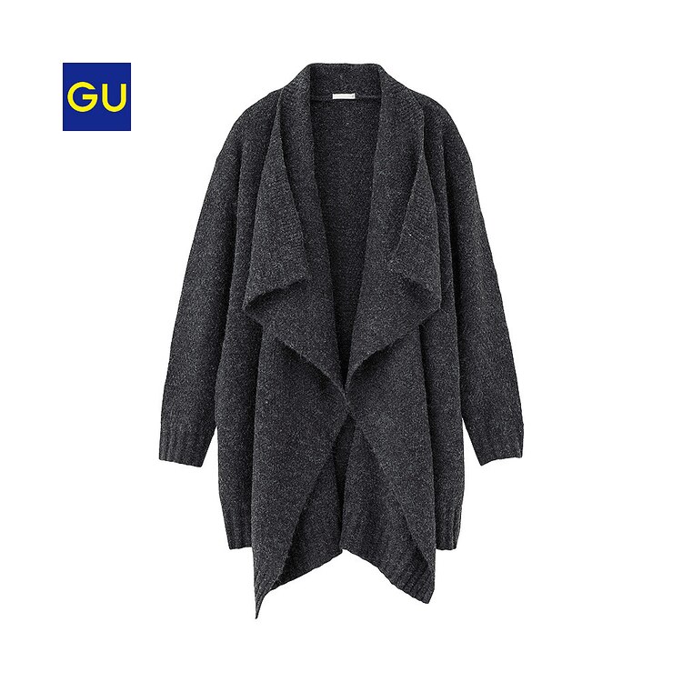 Gu公式 ドレープカラーコーディガン 長袖 ｚ ファッション通販サイト