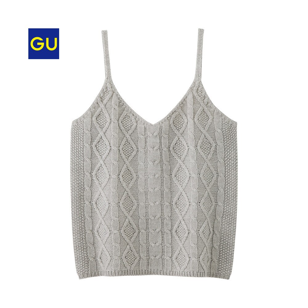 GU公式 | ケーブルニットキャミソール | ファッション通販サイト