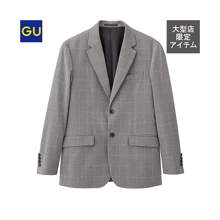 Gu公式 テーラードジャケット チェック ファッション通販サイト
