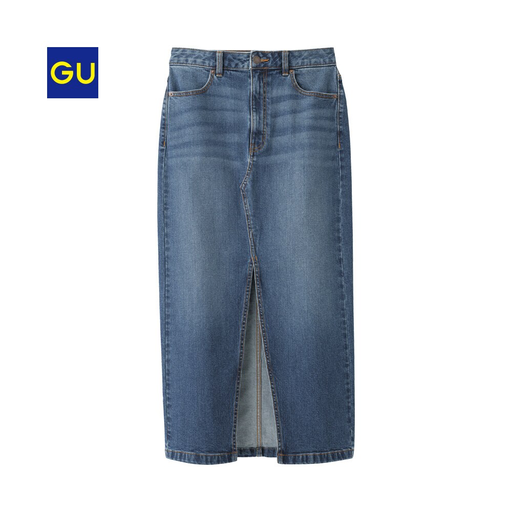 GU公式 | デニムフロントスリットミディスカートJN | ファッション通販 
