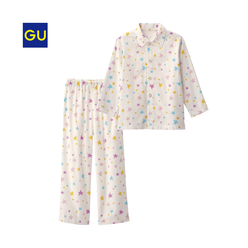 （GU）GIRLS パジャマ(長袖)(スター)のサムネイル