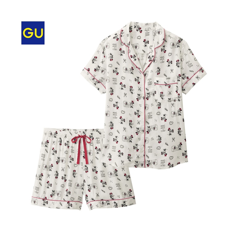 パジャマ 半袖 ショートパンツ ディズニー ａ Gu ジーユー 公式通販オンラインストア