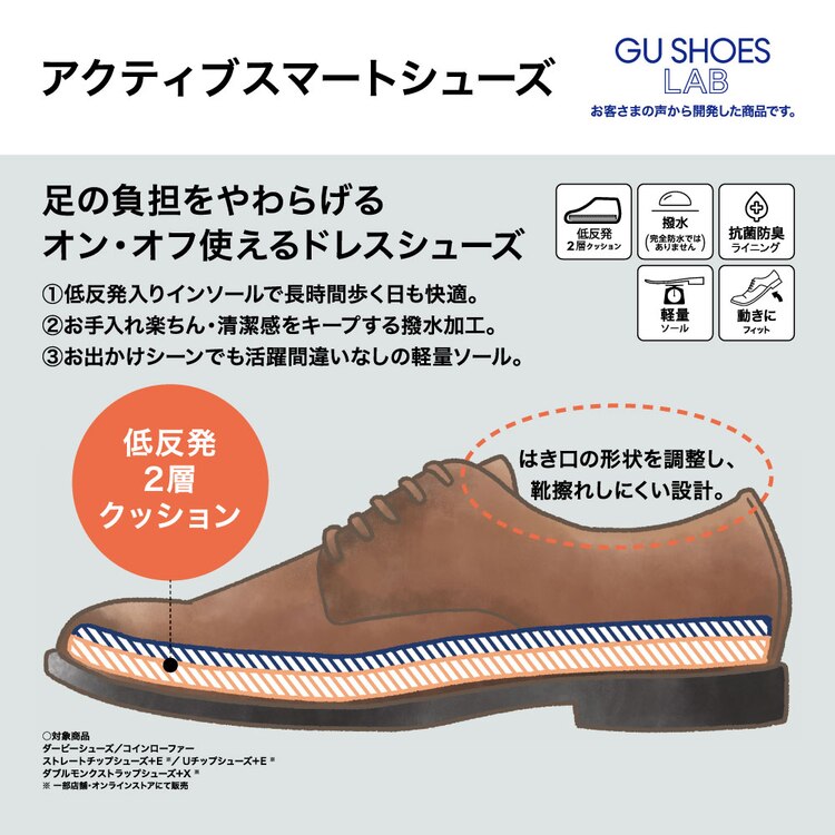 Gu公式 アクティブスマートuチップシューズ E ファッション通販サイト