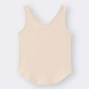 Gu公式 リブ2wayタンクトップ ファッション通販サイト