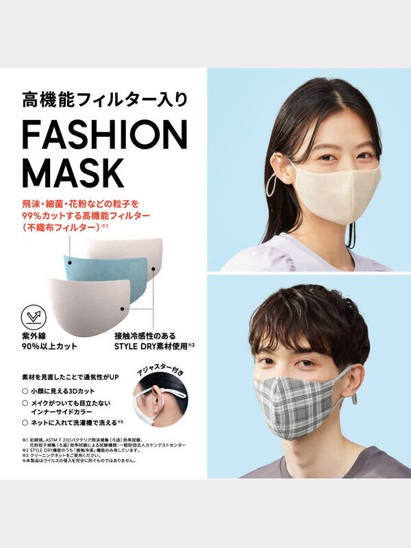 高機能フィルター入りFASHION MASK(STYLE DRY素材使用)レース