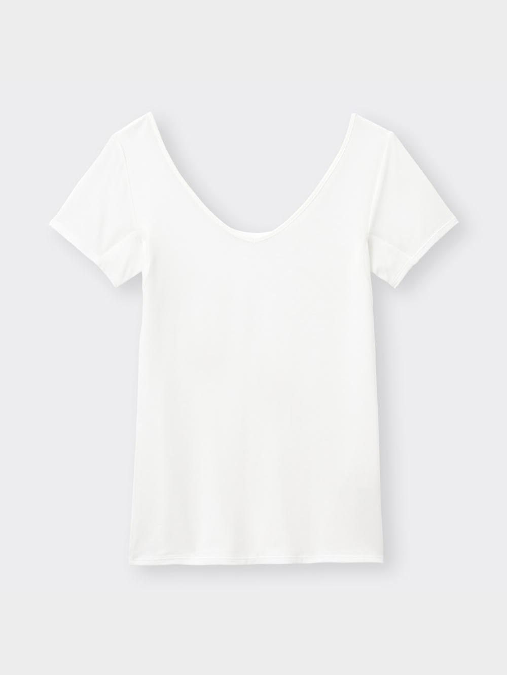 GU公式 | スタイルドライVネックT(半袖)(汗取り付き)+X