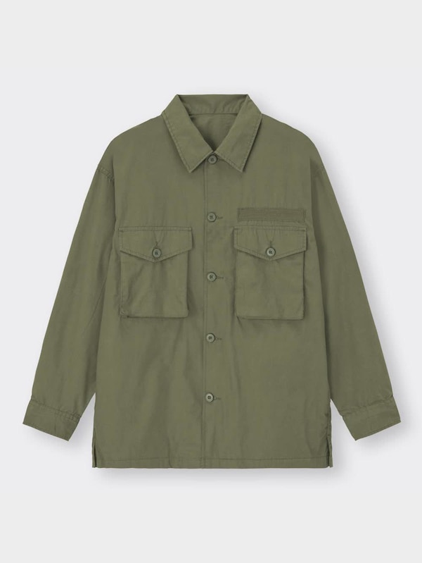 ミリタリーオーバーサイズシャツ(長袖)OSB+EC