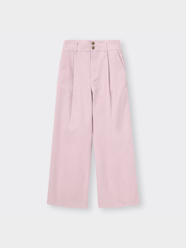 ライトデニムタックワイドパンツ(丈標準68.5～72.5cm)