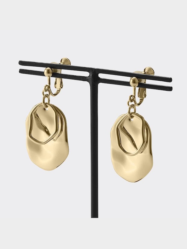 ラウンドメタルイヤリング